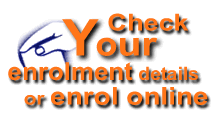 Check your enrolment details or enrol online banner